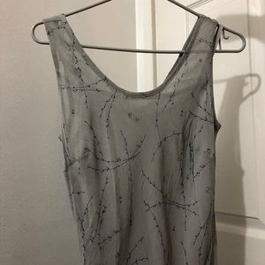 Vintage Cactus Grey Floral Maxi Slip Dress